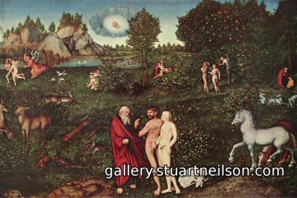 Stuart Neilson - 3d1 Adam and Eve in Eden, Lucas Cranach (1530)